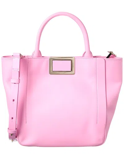 Roger Vivier Leather Tote In Pink