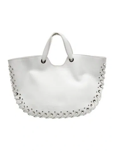 Pre-owned Roger Vivier Leather Tote In White