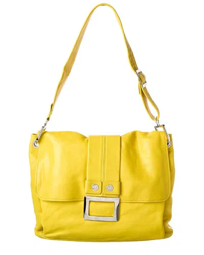 Roger Vivier Leather Tote In Yellow