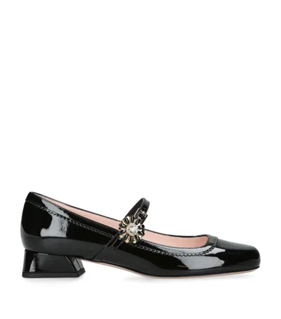 ROGER VIVIER LEATHER TRÈS VIVIER MARY JANE PUMPS 25