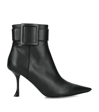 Roger Vivier Leather Ville Viv In The City Ankle Boots 85 In Multi