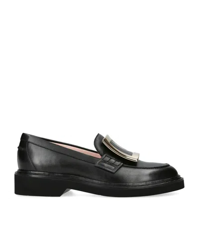 ROGER VIVIER LEATHER VIV' RANGERS LOAFERS