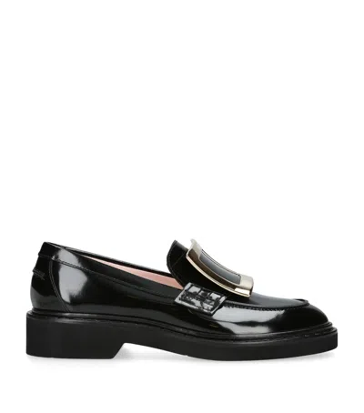 ROGER VIVIER LEATHER VIV' RANGERS LOAFERS