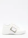 Roger Vivier Women Viv Skate High Leather Sneakers In White