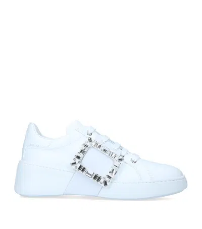 ROGER VIVIER LEATHER VIV SKATE SNEAKERS