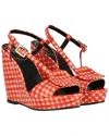 Roger Vivier Leather Wedge Sandal In Multi