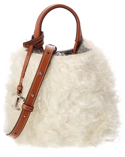 Roger Vivier Leather-trim Crossbody In Neutral
