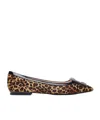Roger Vivier Gommettine Ballerina Leopard Print Pony Skin In Brown
