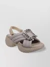 Roger Vivier Light Fabric St Buck Sandal Slingback