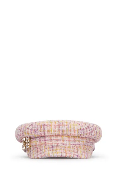 ROGER VIVIER LIGHT PINK BROCHE VIVIER BUCKLE SAILOR CAP