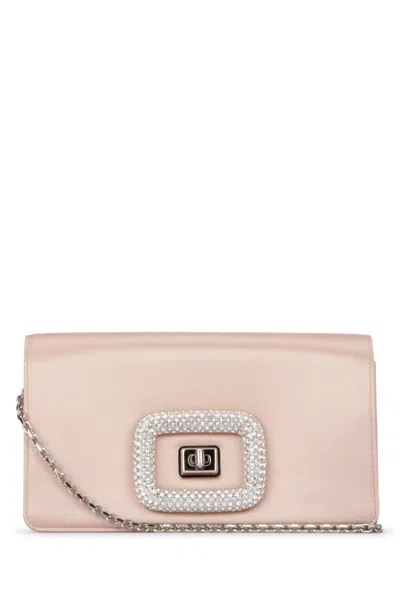 Roger Vivier Light Pink Viv De Choc Clutch