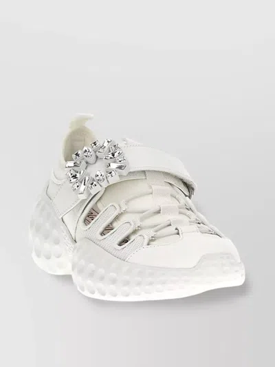 Roger Vivier 'light Trekky' Sneakers Featuring Embellished Detail In White