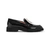 Roger Vivier Viv' Rangers Black Loafers With Metal Buckle In Black