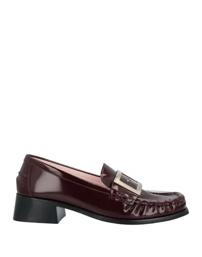 Roger Vivier Loafers In Maroon