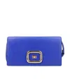 Roger Vivier Logo Design Shoulder Bag In Blue