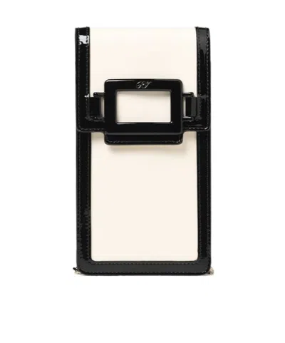 Roger Vivier Logo Details Shoulder Bag In Black