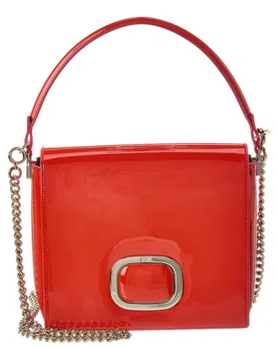 Roger Vivier Logo Leather Shoulder Bag In Red