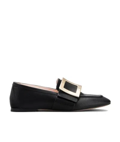 Roger Vivier 25mm Soft Leather Loafers In Black