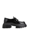 Roger Vivier Wallaviv Strass Buckle Loafers In Patent Leather In Black