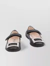 Roger Vivier Viv Low Mary Jane Ballerinas In Black