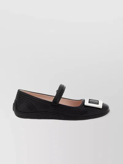 Roger Vivier 'low Quilted' Ballet Flats In Black