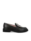 Roger Vivier Viv' Rangers Black Loafers With Metal Buckle In Black