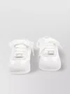 Roger Vivier Low-top Sneakers Metal Eyelets Rubber Sole Suede Panels In White