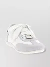Roger Vivier Low-top Sneakers Metal Eyelets Rubber Sole Suede Panels In White