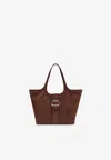 Roger Vivier Medium Belle Vivier Suede Tote Bag In Brown