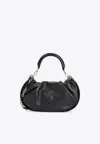 Roger Vivier Medium Hobo Viv' Choc Royal Top Handle Bag In Black