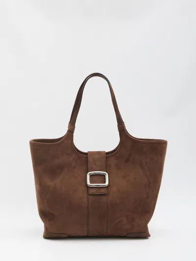 Roger Vivier Medium 'viv' Choc' Bag In Brown