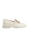 Roger Vivier Women's Viv Ranger Leather Loafers In White