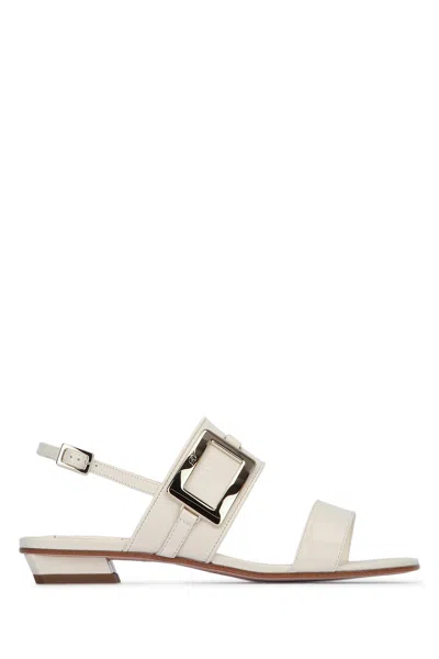 Roger Vivier Metal Buckle Sandal 20 For Women In White