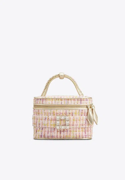 Roger Vivier Micro Crystal Embellished Buckle Vanity Bag In Multicolor