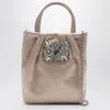 Roger Vivier Pink Satin Micro Drapé Pocket Bag Women In Pink