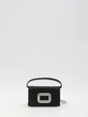 Roger Vivier Micro Pilgrim Top Handle Bag In Black