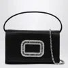 Roger Vivier Micro Pilgrim Top Handle Bag In Black