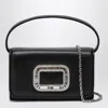 Roger Vivier Micro Pilgrim Top Handle Bag In Black