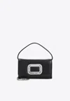 Roger Vivier Micro Pilgrim Top Handle Bag In Black