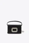 Roger Vivier Micro Pilgrim Top Handle Bag In Black