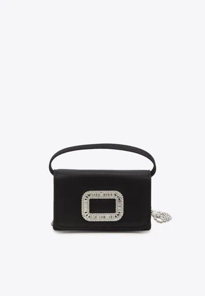 ROGER VIVIER MICRO PILGRIM SATIN TOP HANDLE BAG
