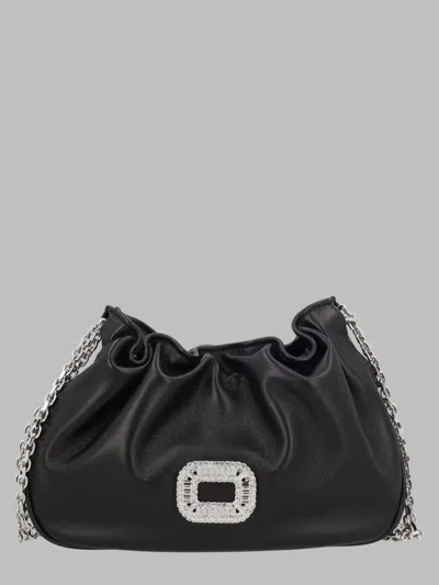 Roger Vivier Micro Pilgrim Shoulder Bag In Black