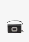 Roger Vivier Micro Pilgrim Top Handle Bag In Black