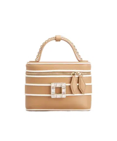 Roger Vivier Tre Vivier Mini Makeup Bag In Black