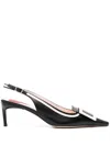 Roger Vivier Slingback Dã©colletã© Viv In Black