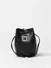 Roger Vivier Tres Vivier Daisy Aumoniere In Black