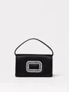 Roger Vivier Mini Pilgrim Bag With Chain Shoulder Strap In Black