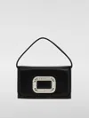 Roger Vivier Mini Pilgrim Bag With Chain Shoulder Strap In Black