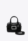 Roger Vivier Mini Belle Vivier Top Handle Bag In Black