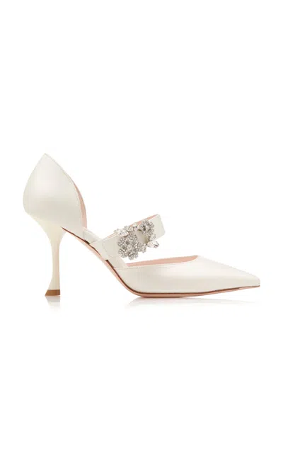 Roger Vivier Mini Bouquet Babies Dorsay Pumps In White